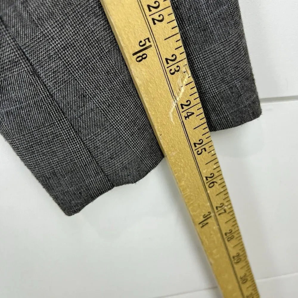 Banana Republic Blazer Jacket Glen Charcoal Men 38R Tailored‎ Slim